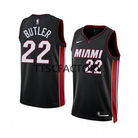 Camiseta Hombre NBA Miami Heat Jimmy Butler 22 Nike 2022-23 Icon Edition Negro Swingman